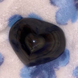 Rainbow Obsidian Puffy Heart